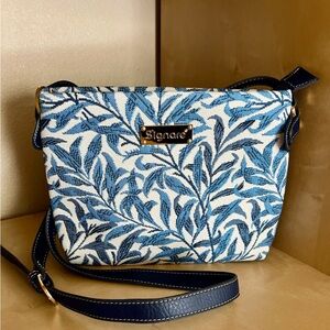 Signare William Morris Willow Bough Blue Tapestry Crossbody Bag